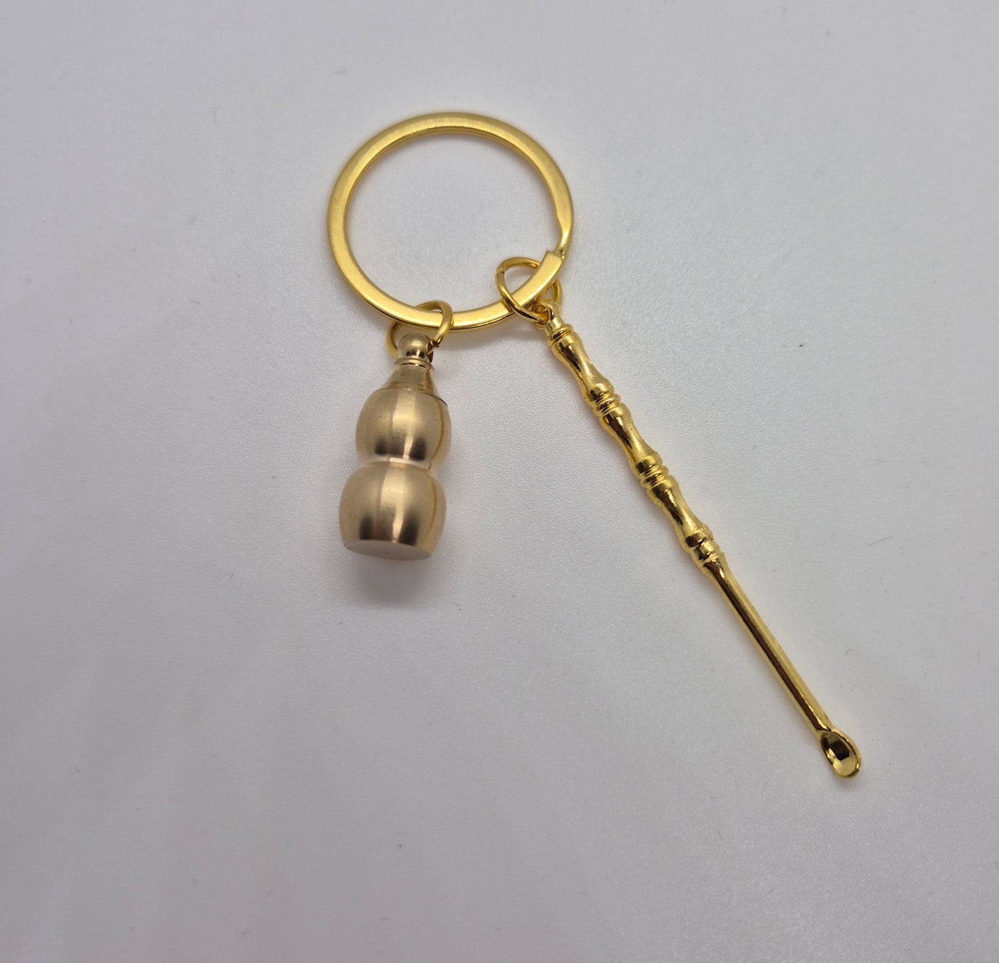 Gold Gourd Style Container Keyring