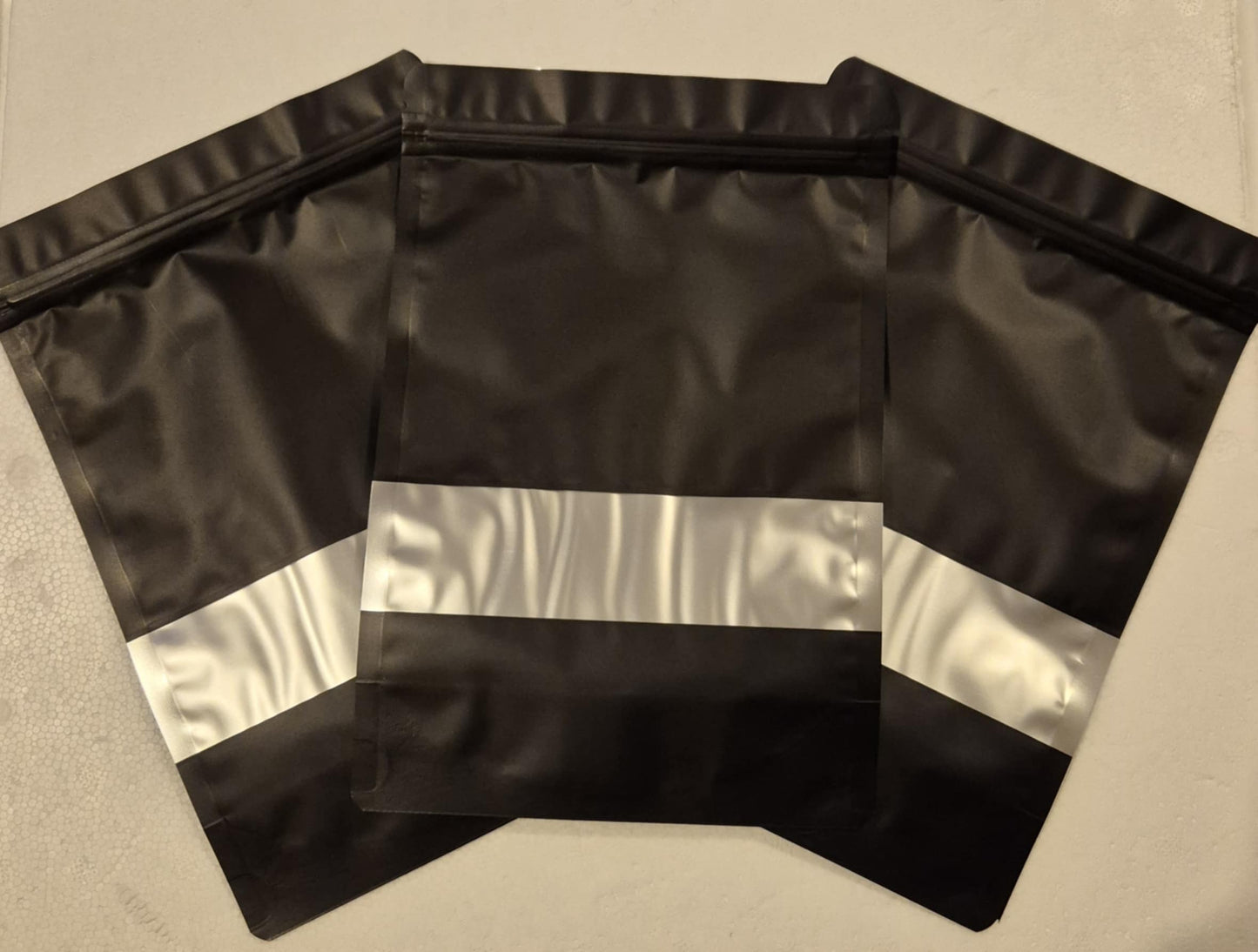 Black With Clear Window - 28gm Resealable Bag