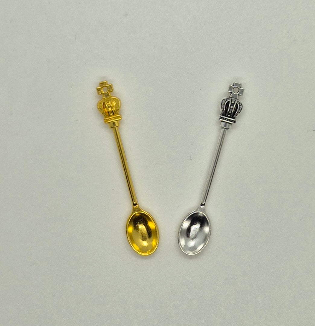 Crowned Mini Scoop Spoons