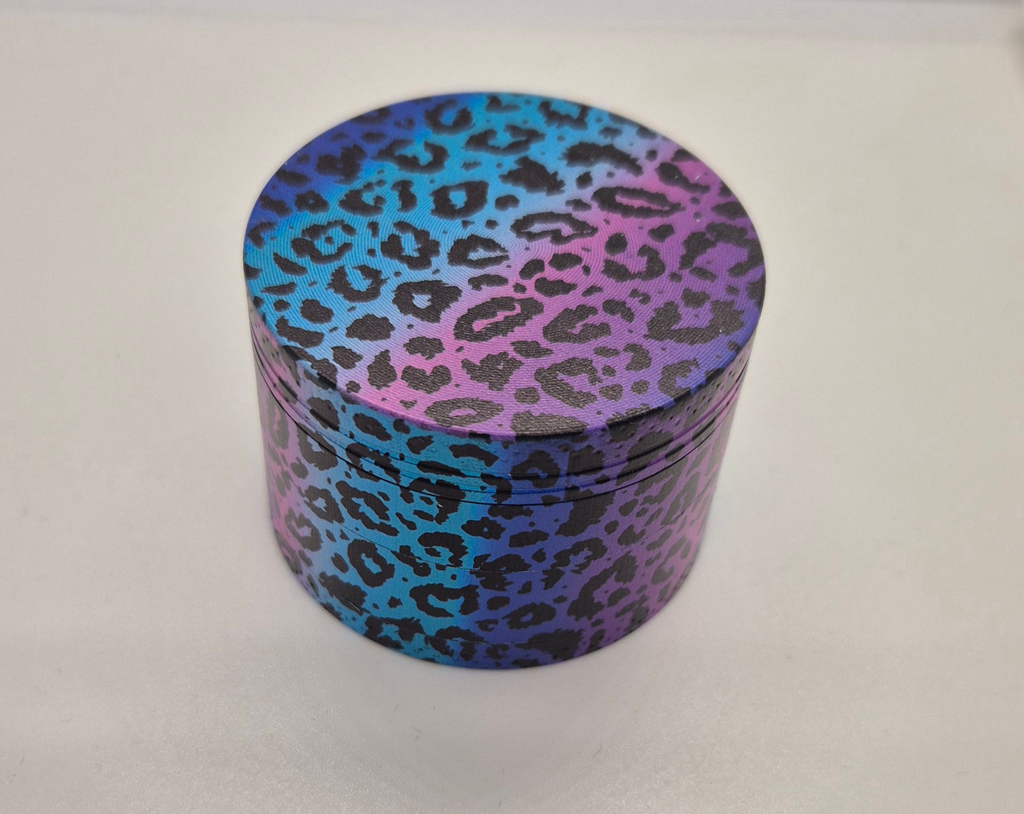 Pink/Blue Leopard Print Herbal Grinder (50mm)