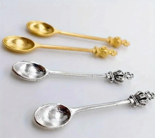 Crowned Mini Scoop Spoons