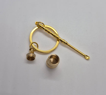 Gold Gourd Style Container Keyring