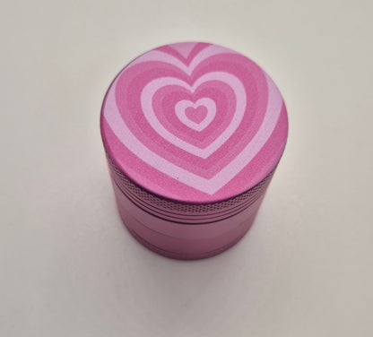 Hot Pink Heart Herbal Grinder (40mm)