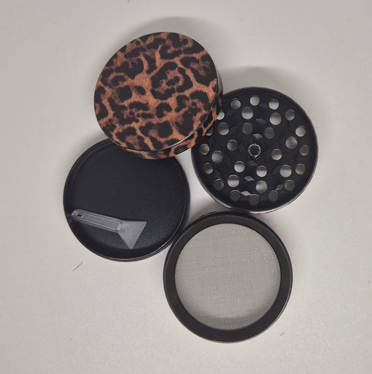 Leopard Print Herbal Grinder (50mm)