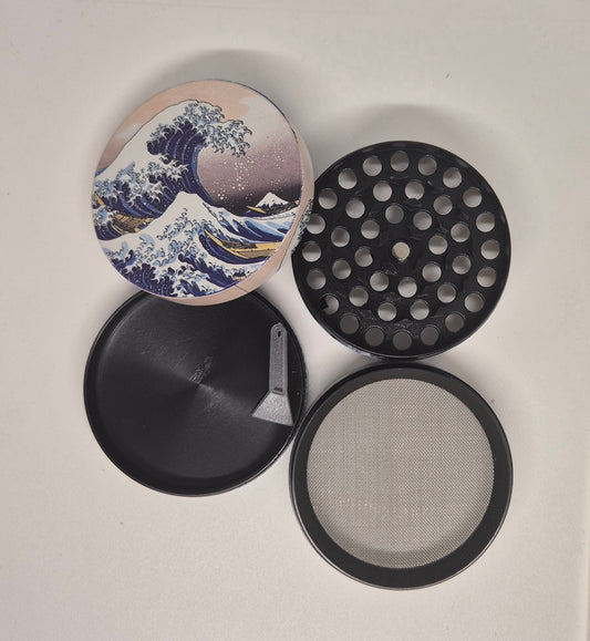 Japanese Great Wave Herbal Grinder (63mm)