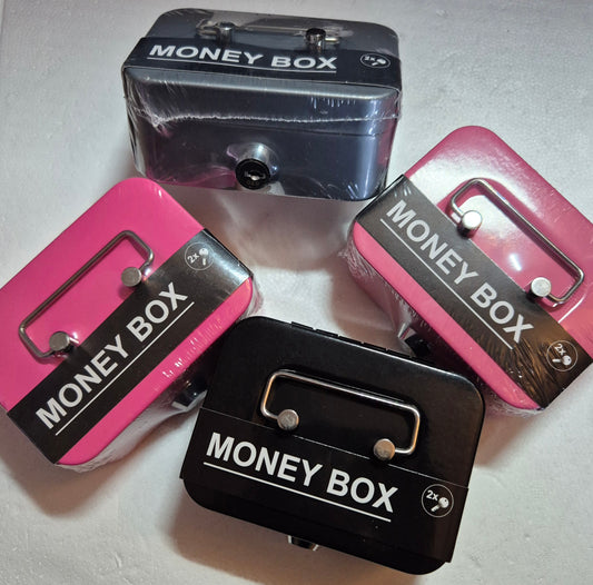 Metal Cash Box Stash with Lock
