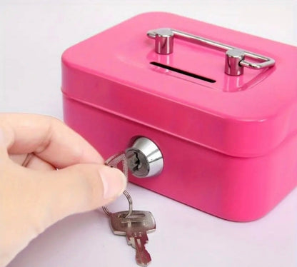 Metal Cash Box Stash with Lock