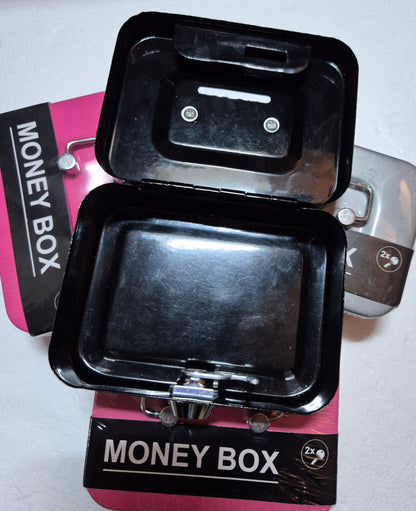 Metal Cash Box Stash with Lock