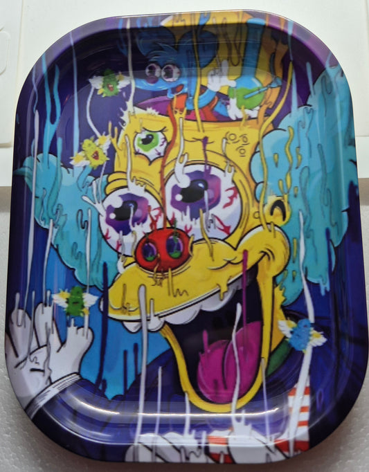 Trippy Krusty - Metal Rolling Tray