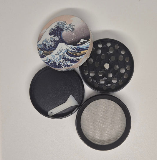 Japanese Great Wave Herbal Grinder (50mm)